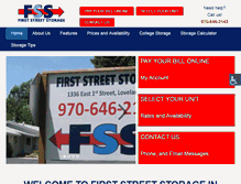 Tablet Screenshot of firstststorage.com